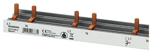 Siemens 5ST Sammelschiene, 1 -phasig, 230V 63A, Kupfer, 18mm Raster, SENTRON Reihe