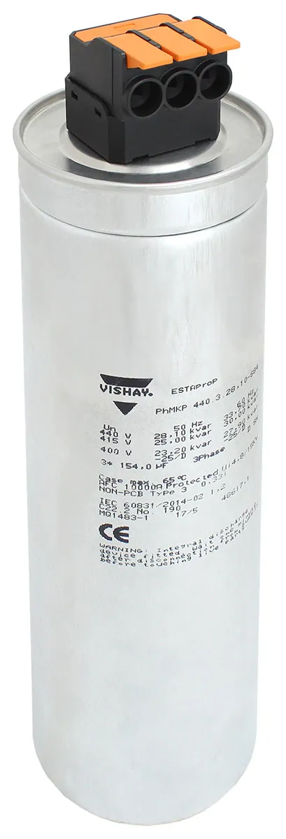 Vishay PFC Kondensator, 3 x 96.2μF, 25kvar / 20.9kvar, 3-phasig, Serie PhMKP, -5%, +5%, 525V ac