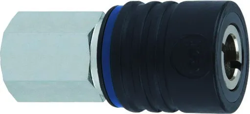 RS PRO Pneumatische Schnellsteckkupplung Stahl zinkplattiert, 1/4 in Female, Mit Gewinde Britisch