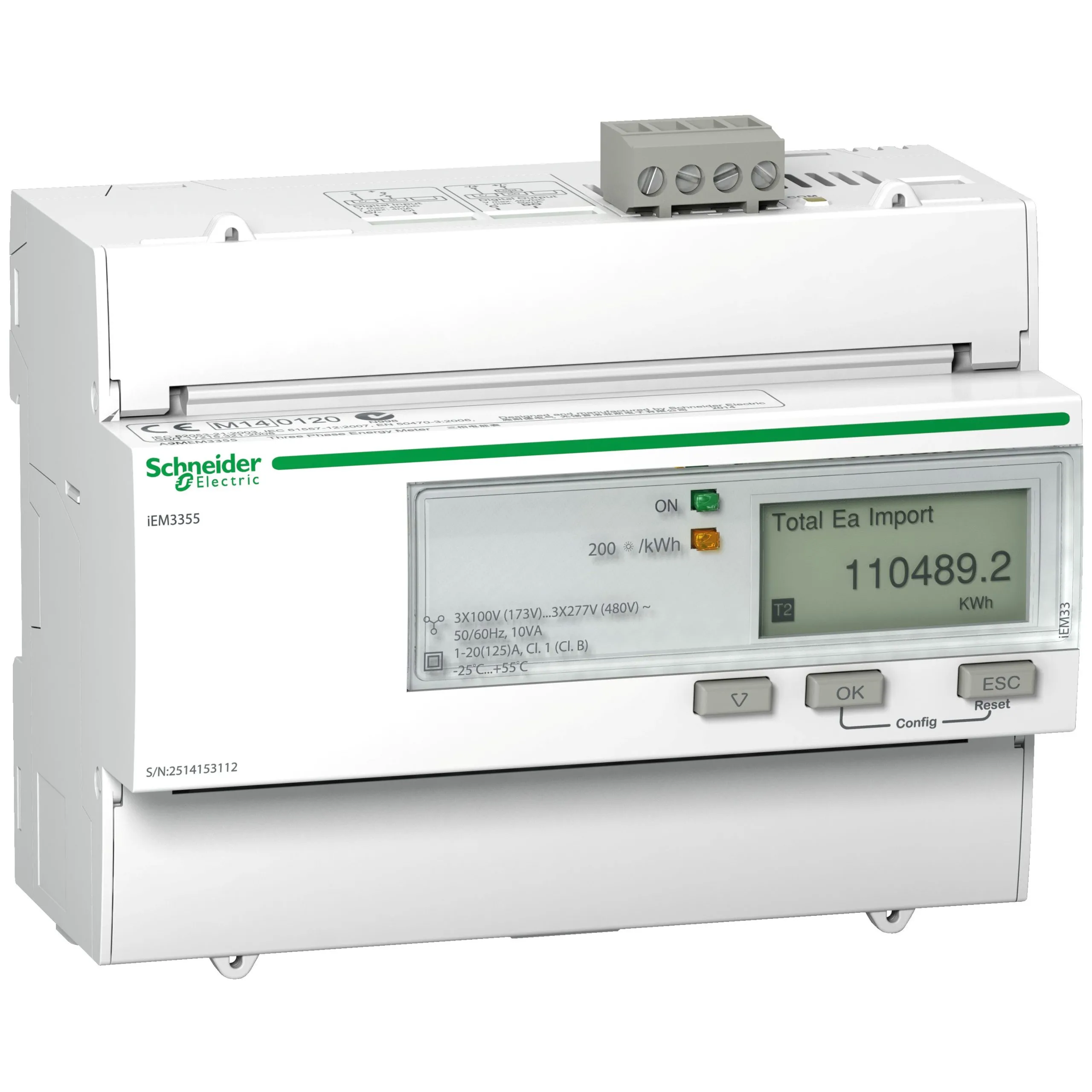 Schneider Electric IEM3355 Energiemessgerät LCD / 1, 3-phasig