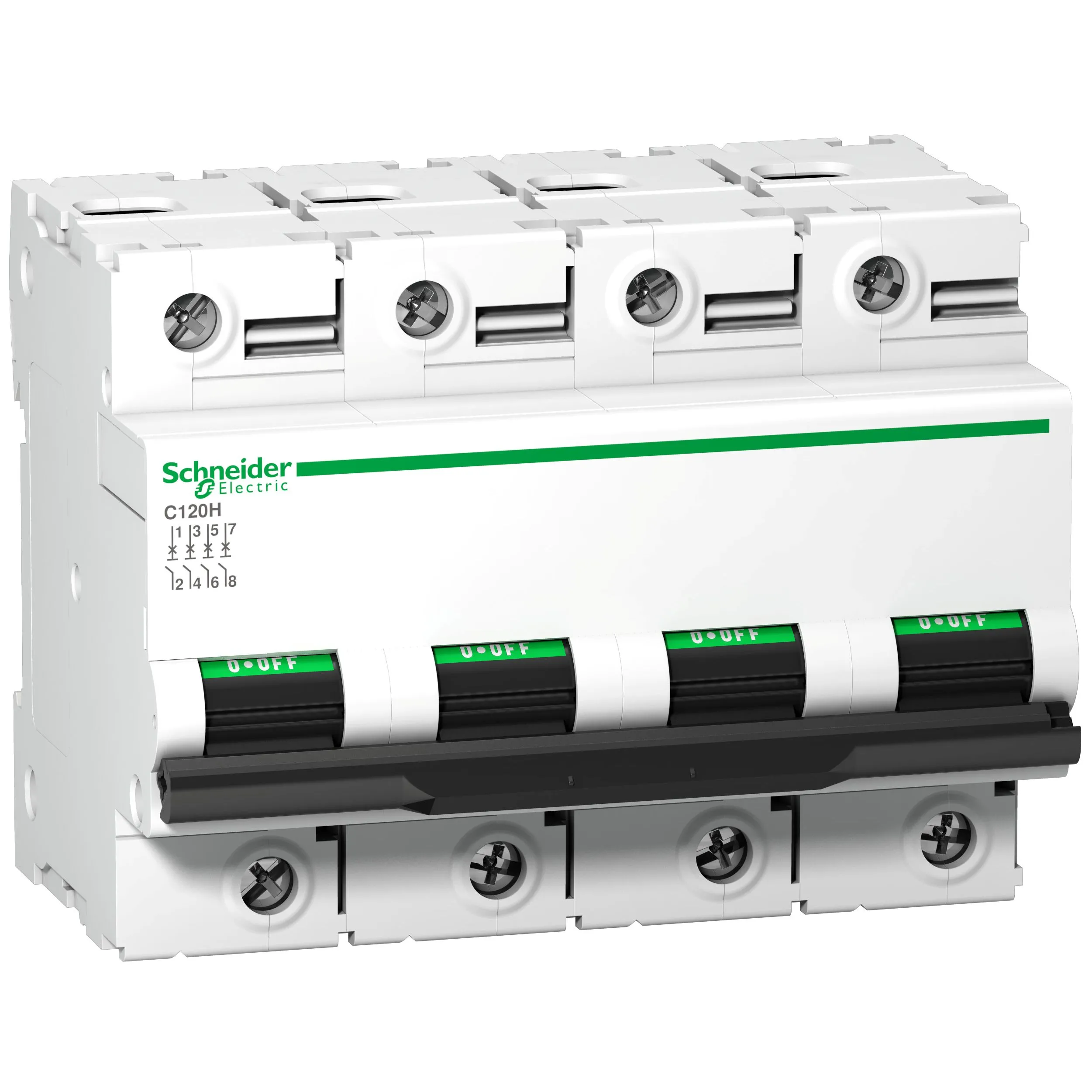 Schneider Electric C120H Leitungsschutzschalter Typ D, Pol 4 100A Acti 9