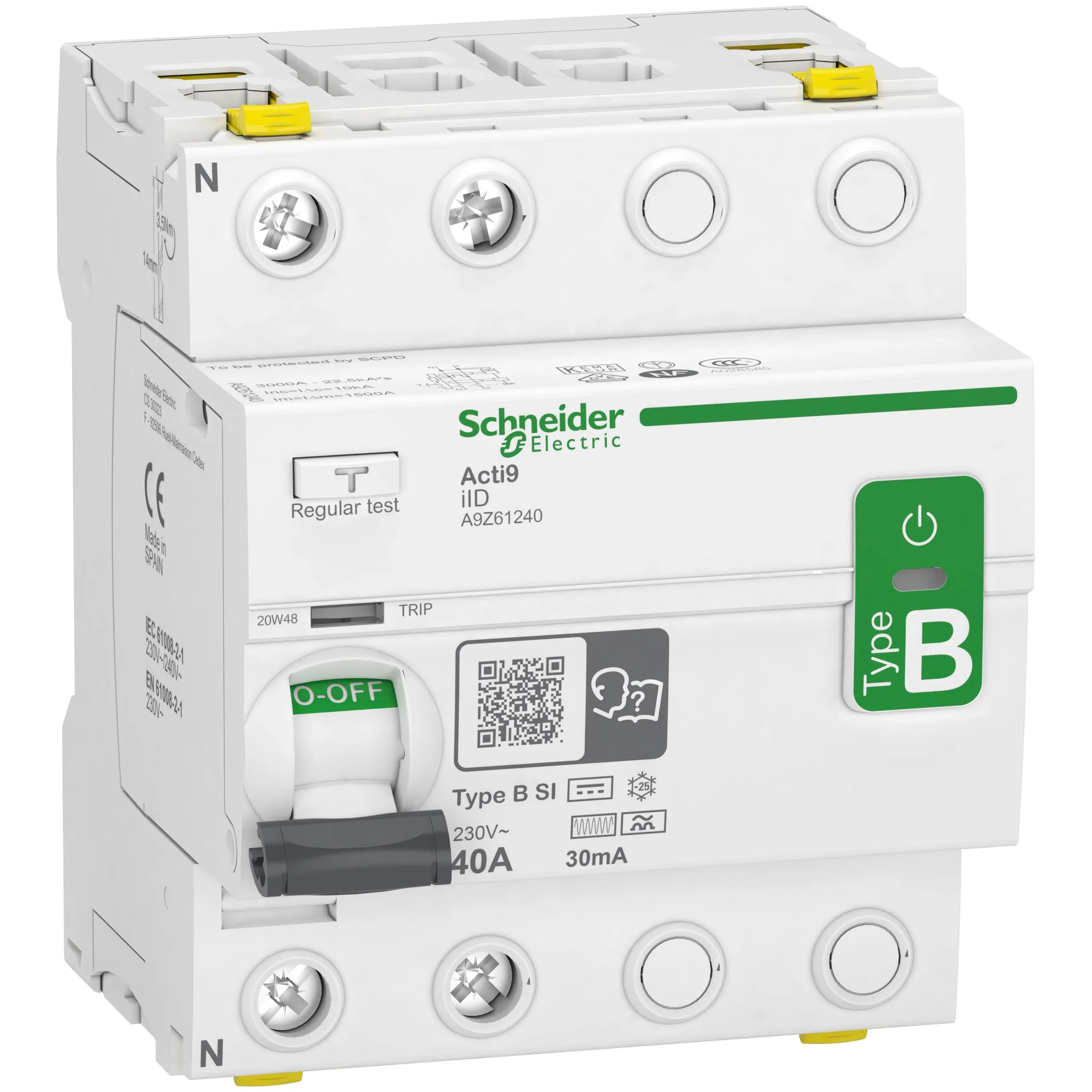 Schneider Electric iID RCCB, 2-polig, 40A, 30mA Typ B-SI Acti9 230V ac