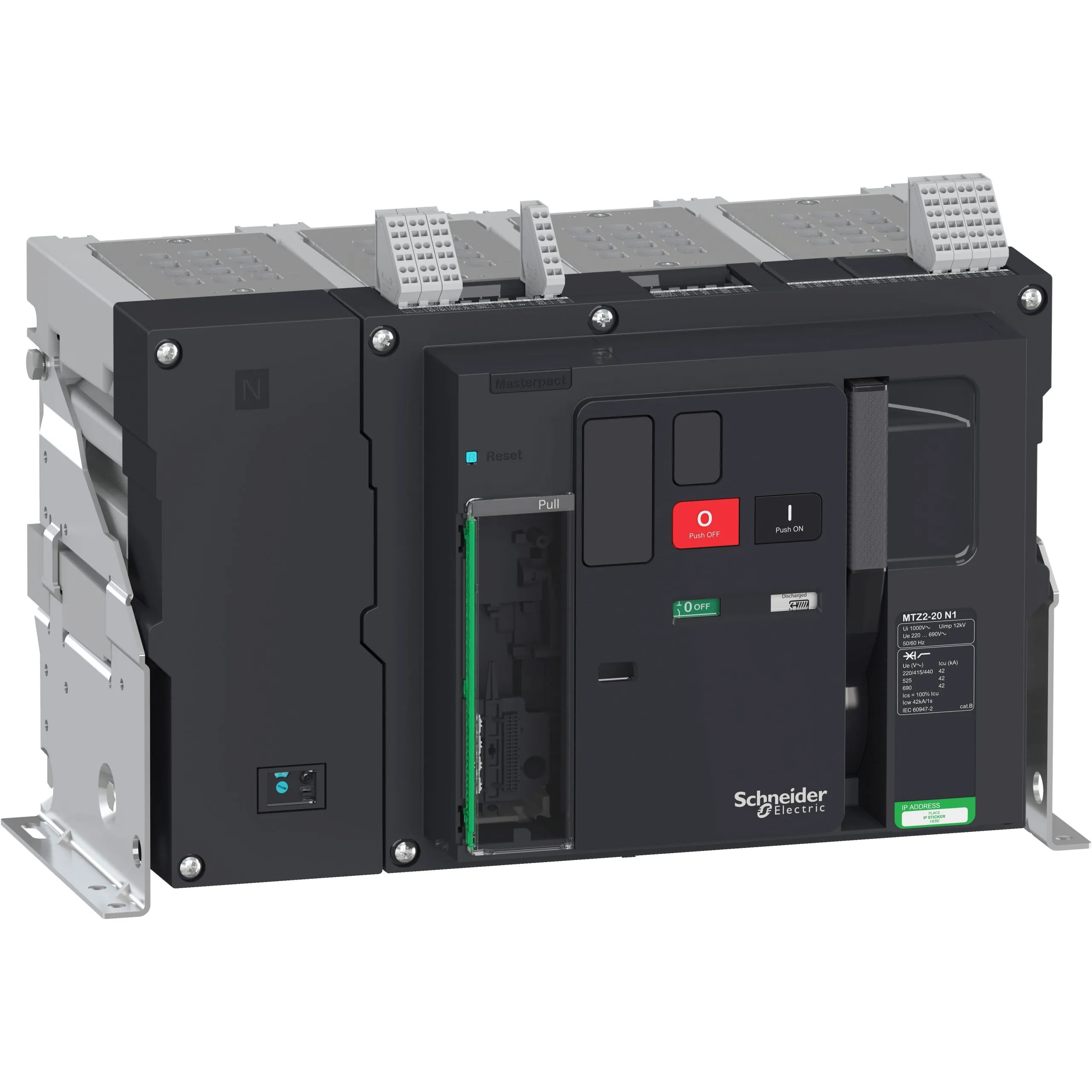 Schneider Electric Masterpact MTZ2 20N1, Leistungsschalter MCCB 4-polig, 2kA, Fest