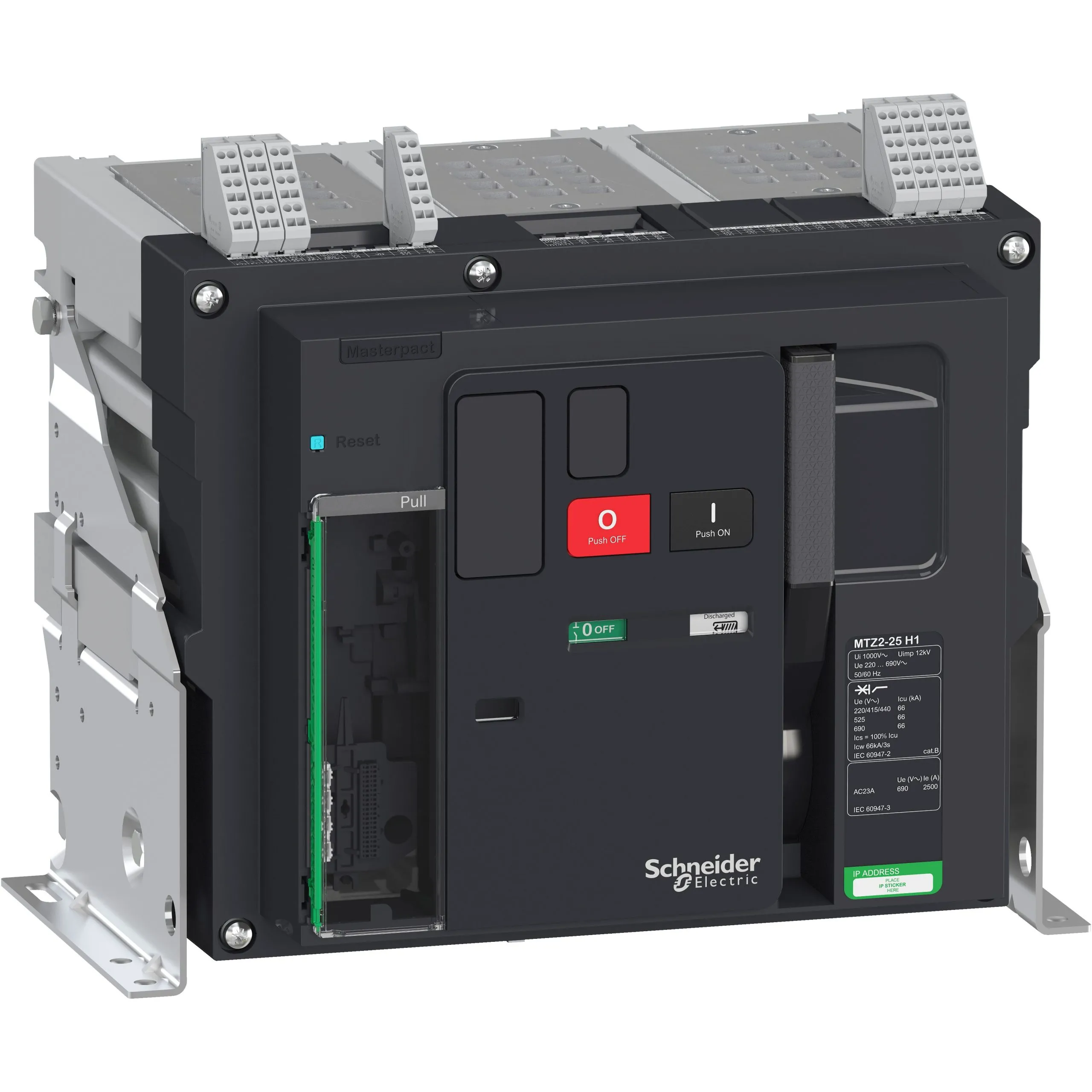 Schneider Electric Masterpact MTZ2 25H1, Leistungsschalter MCCB 3-polig, 2.5kA, Fest