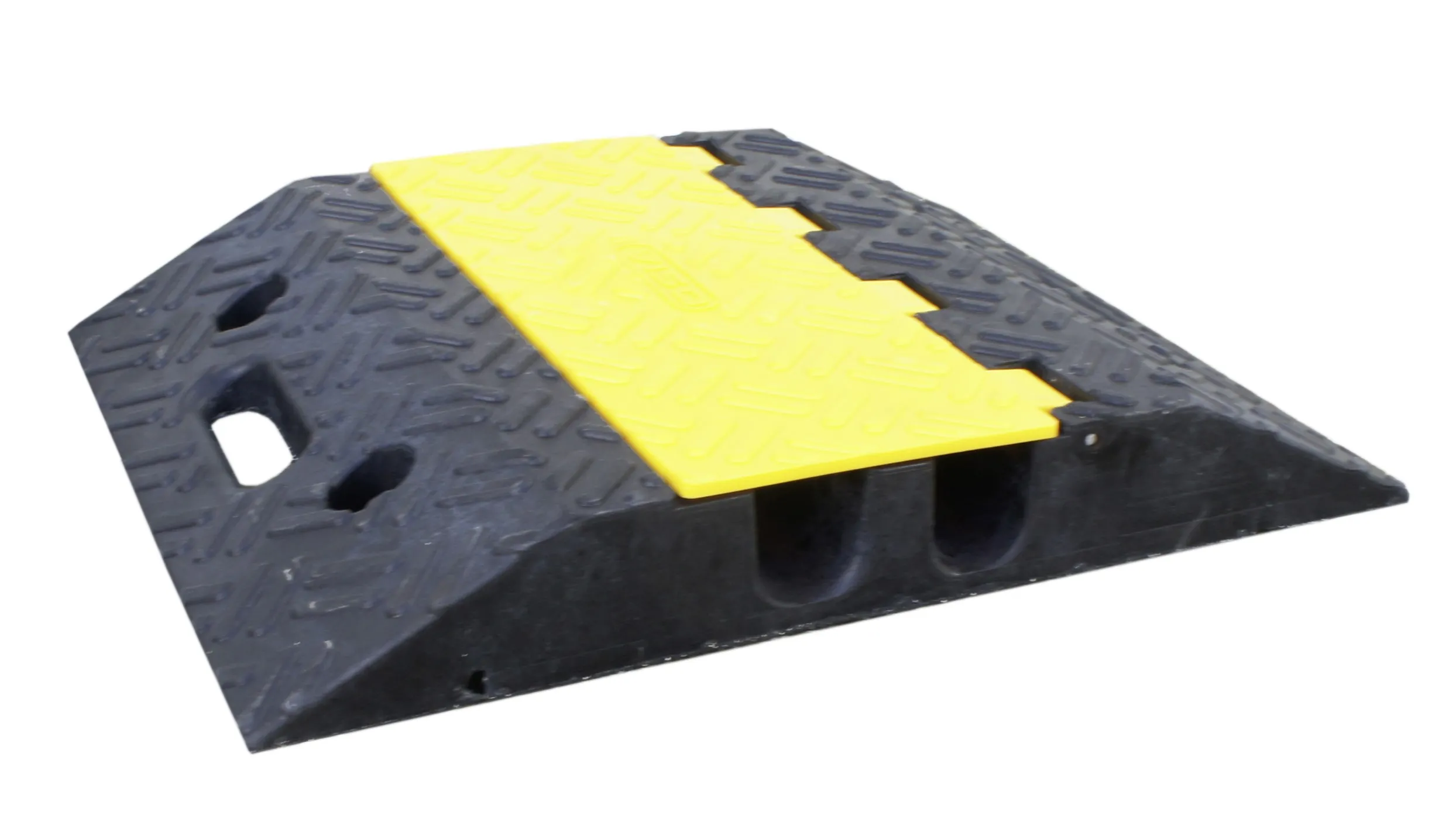 RS PRO Kabelabdeckung, Kabelbrücke, Innen-Ø 35mm 35mm, 400 mm x 500mm Gummi, Schwarz/Gelb 2-kanalig