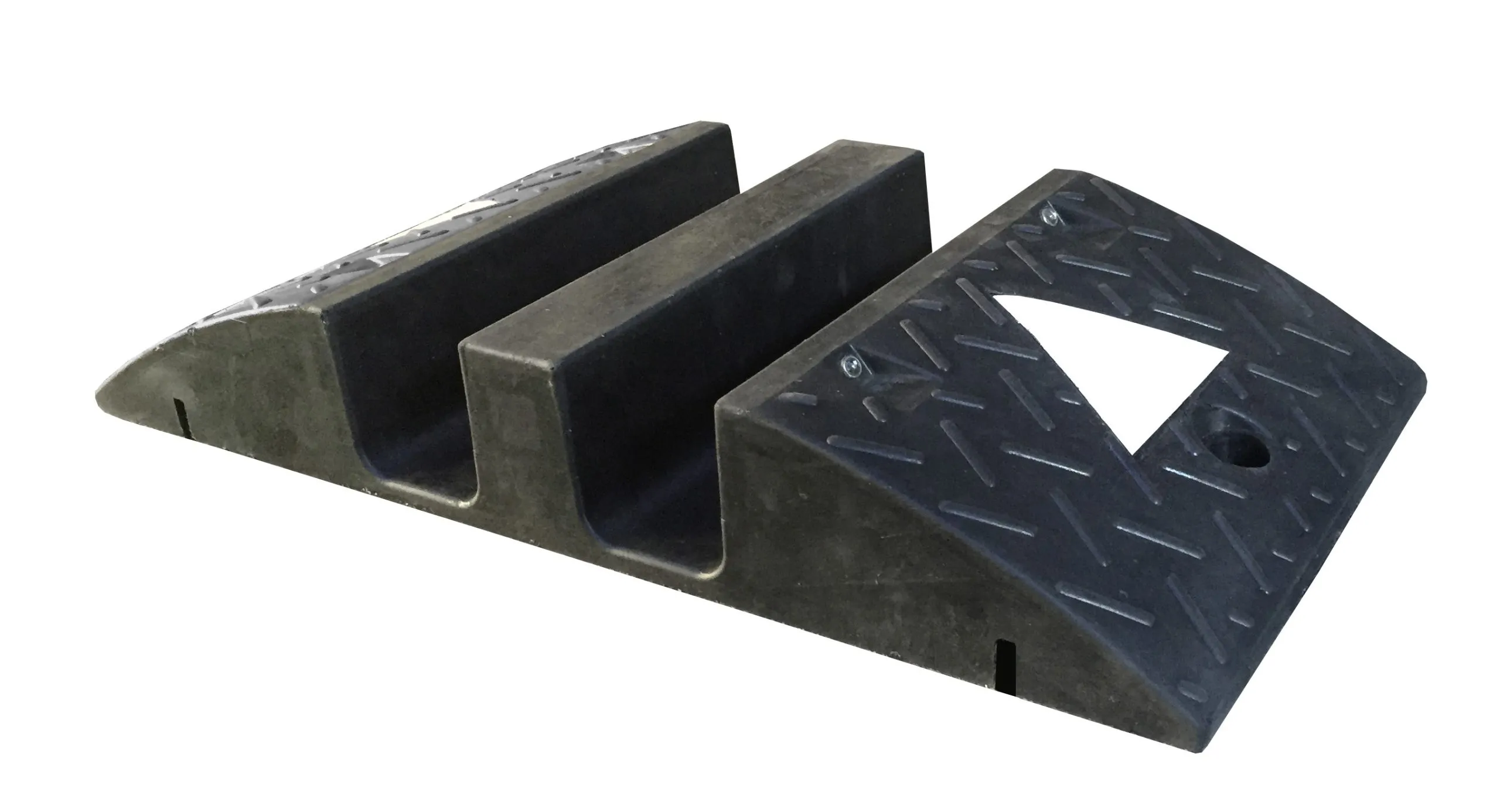 RS PRO Kabelabdeckung, Kabelbrücke, Innen-Ø 135 x 120mm 135 x 120mm, 300 mm x 1m Gummi, Schwarz/Weiß 2-kanalig