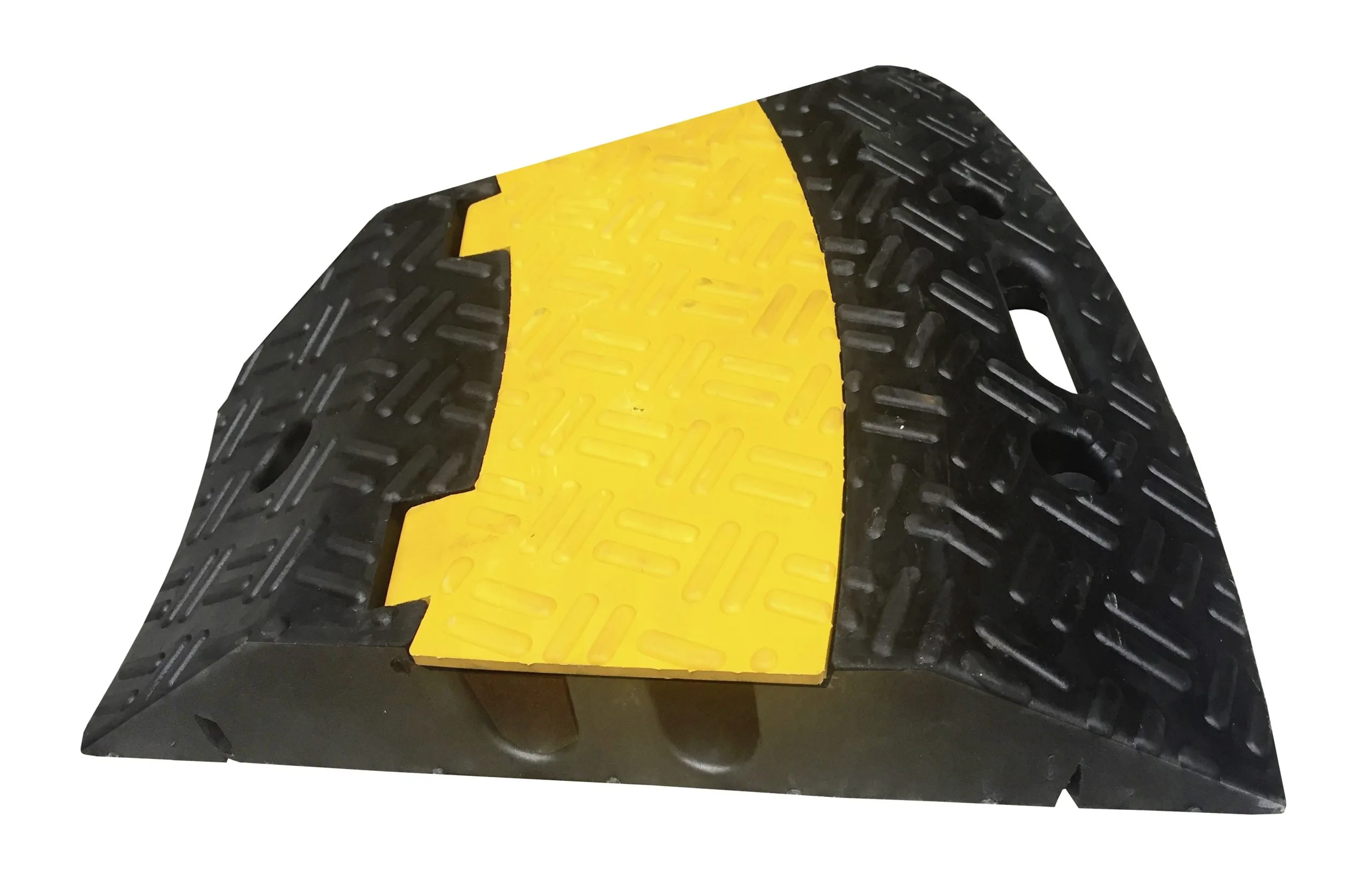 RS PRO Kabelabdeckung, Kabelbrücke, Innen-Ø 35mm 2 x 35mm, 500 mm Gummi, Schwarz/Gelb 2-kanalig