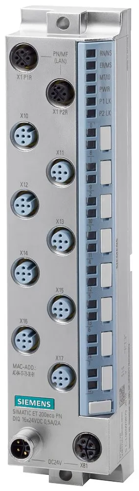 Siemens 6ES714 E/A-Steckverbinder für ET 200eco PN Digital Eingang / 8 x  Digital Ausgang 100 mA 30m