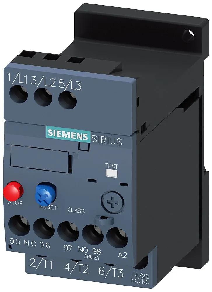 Siemens SIRIUS SIRIUS 3RU2 Thermisches Überlastrelais 5,5 kW, 3P 1 NC (Öffner)/1 NO (Schließer) / 3 A