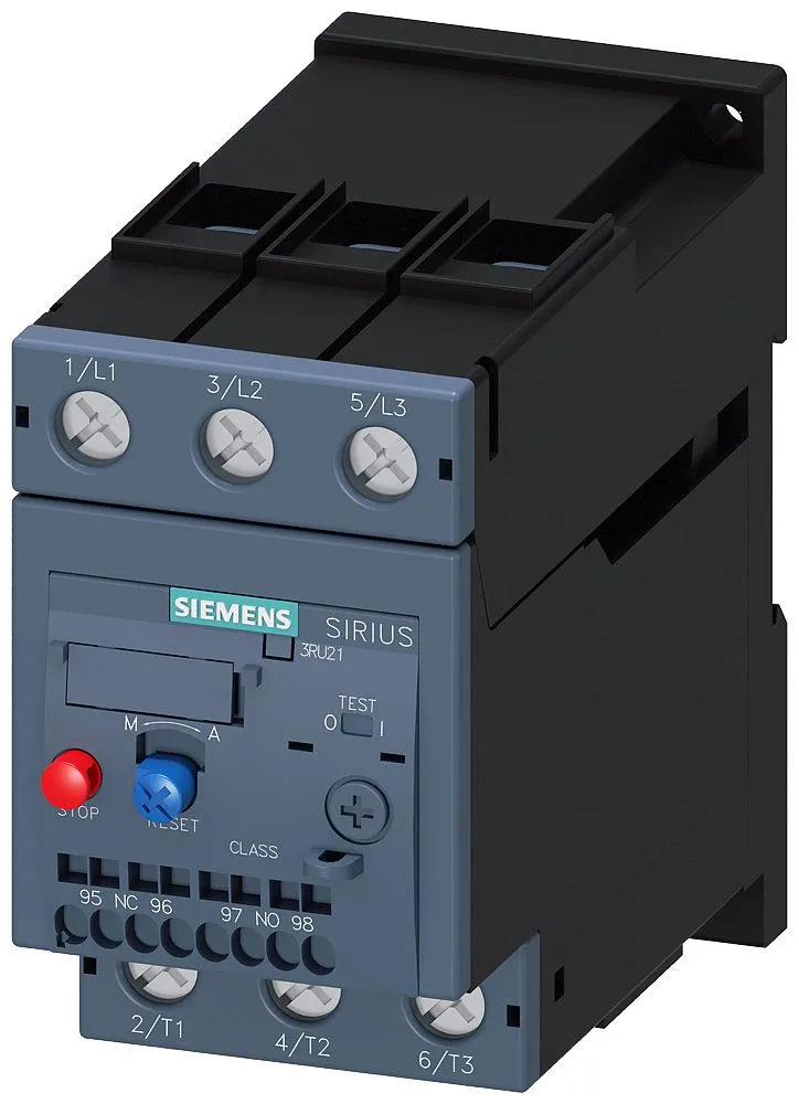 Siemens SIRIUS SIRIUS 3RU2 Thermisches Überlastrelais 15 kW, 3P 1 NC (Öffner)/1 NO (Schließer) / 3 A