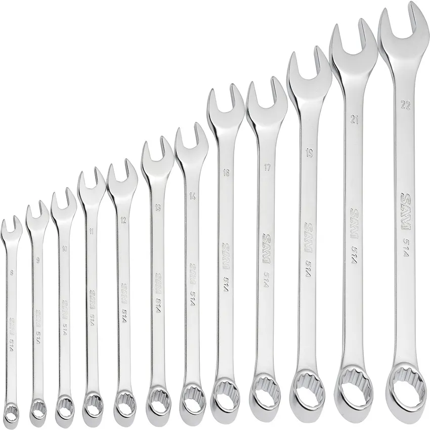 SAM 50A Maulschlüsselsatz CrV-Stahl, 12-teilig 8 → 19 mm