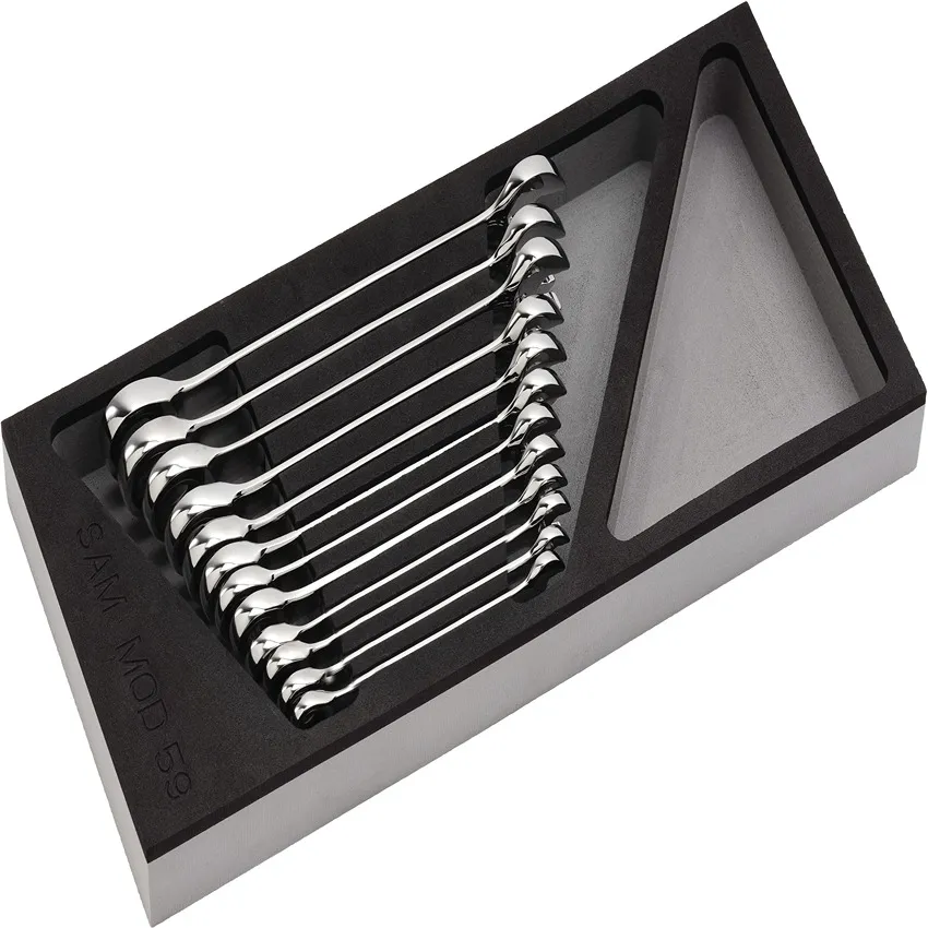 SAM 50 Maulschlüsselsatz CrV-Stahl, 12-teilig 8 → 19 mm