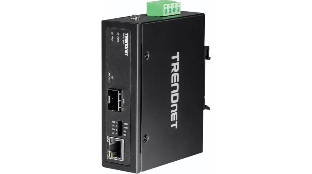 Trendnet Medienkonverter 100/1000Mbit/s, Halbduplex/Vollduplex 80km, Anschluss: RJ45, SFP