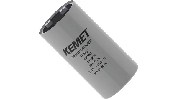 KEMET, Schraub Aluminium-Elektrolyt Kondensator 22000μF / 63V dc