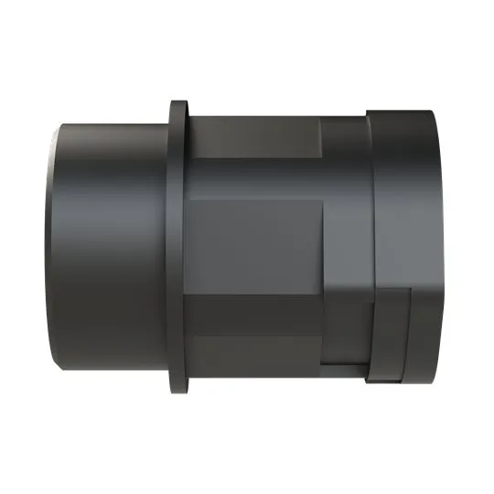 Polyamid 6 Kabelrohr Befestigung Gerader Steckverbinder M32 23mm Schwarz