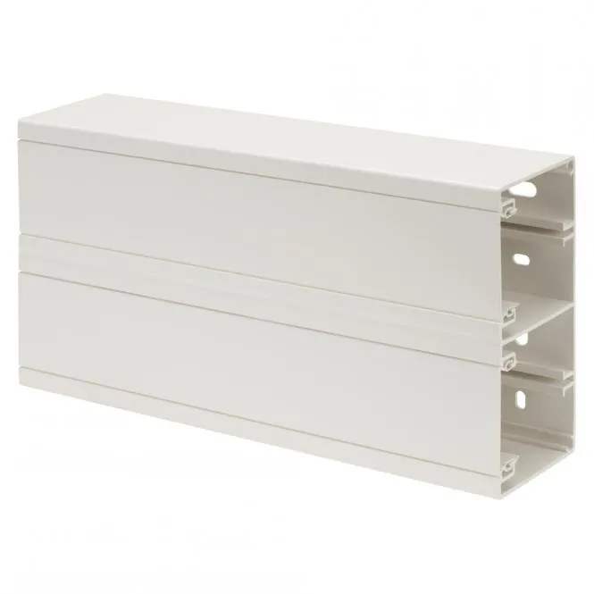 Brüstungs-Kanal 2000 mm, 2-fache Bauhöhe für 45x45-Module , Baugröße: 64 x 130/45 mm, Kunststoff, Fa