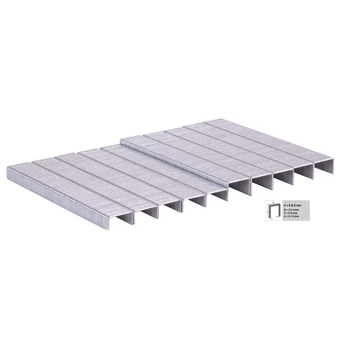Heftklammern 6mm und 8mm für Elektrotacker | 1000 stück | Für ET502AC & ET503DC
