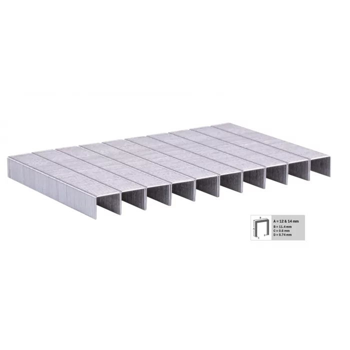 Heftklammern 12mm und 14mm für Elektrotacker | 1000 stück | Für ET502AC