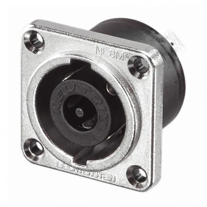 NEUTRIK SpeakON, 8-pol , Metall-, Löttechnik-Einbaustecker, versilberte(r) Kontakt(e), Type G, nicke