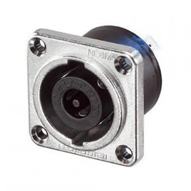 NEUTRIK SpeakON, IP52 , 8-pol , Metall-, 1/4" Flachsteckzungen-Einbaustecker, versilberte(r) Kontakt