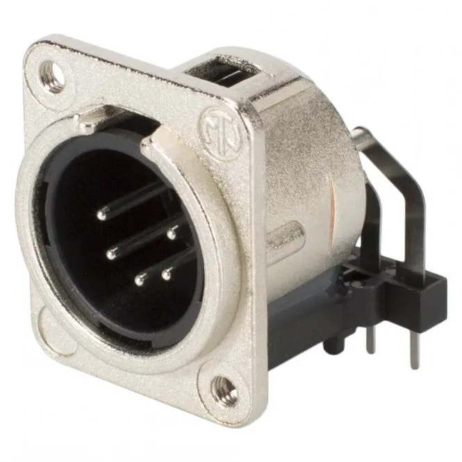 NEUTRIK XLR, 5-pol , Metall-, Löttechnik-Einbaustecker, versilberte(r) Kontakt(e), Type D, nickelfar