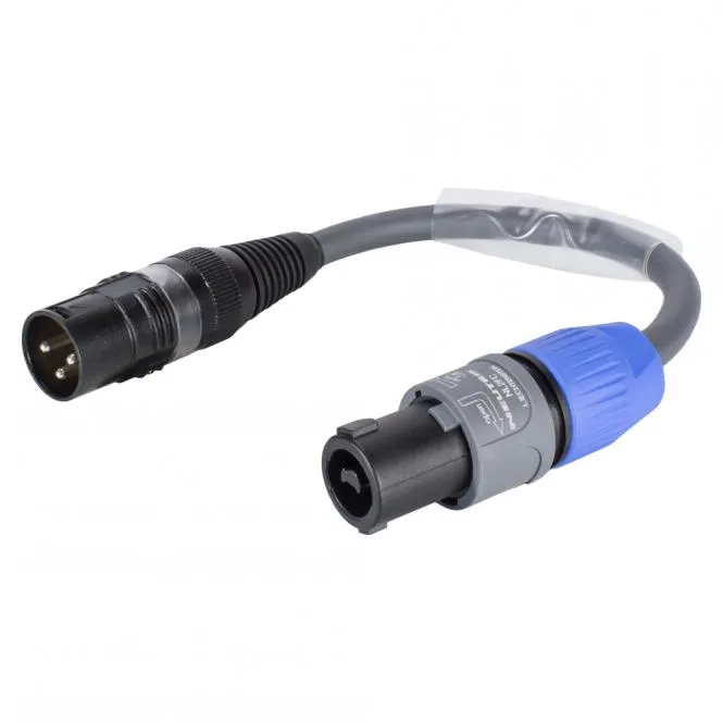 Sommer cable Adapterkabel | Speakon NL2FC/XLR 3-pol male gerade 0,15m | grau