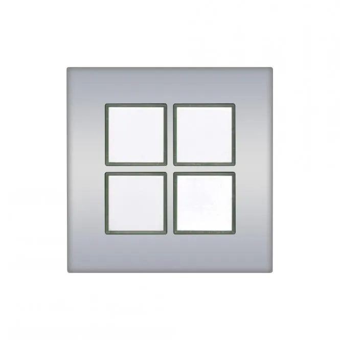 Tastermodul, 4-fach, EIB-KNX® 4-fach-Tastermodul, EIB / KNX mit LED-Beleuchtung, Baugröße: 45x45 mm,