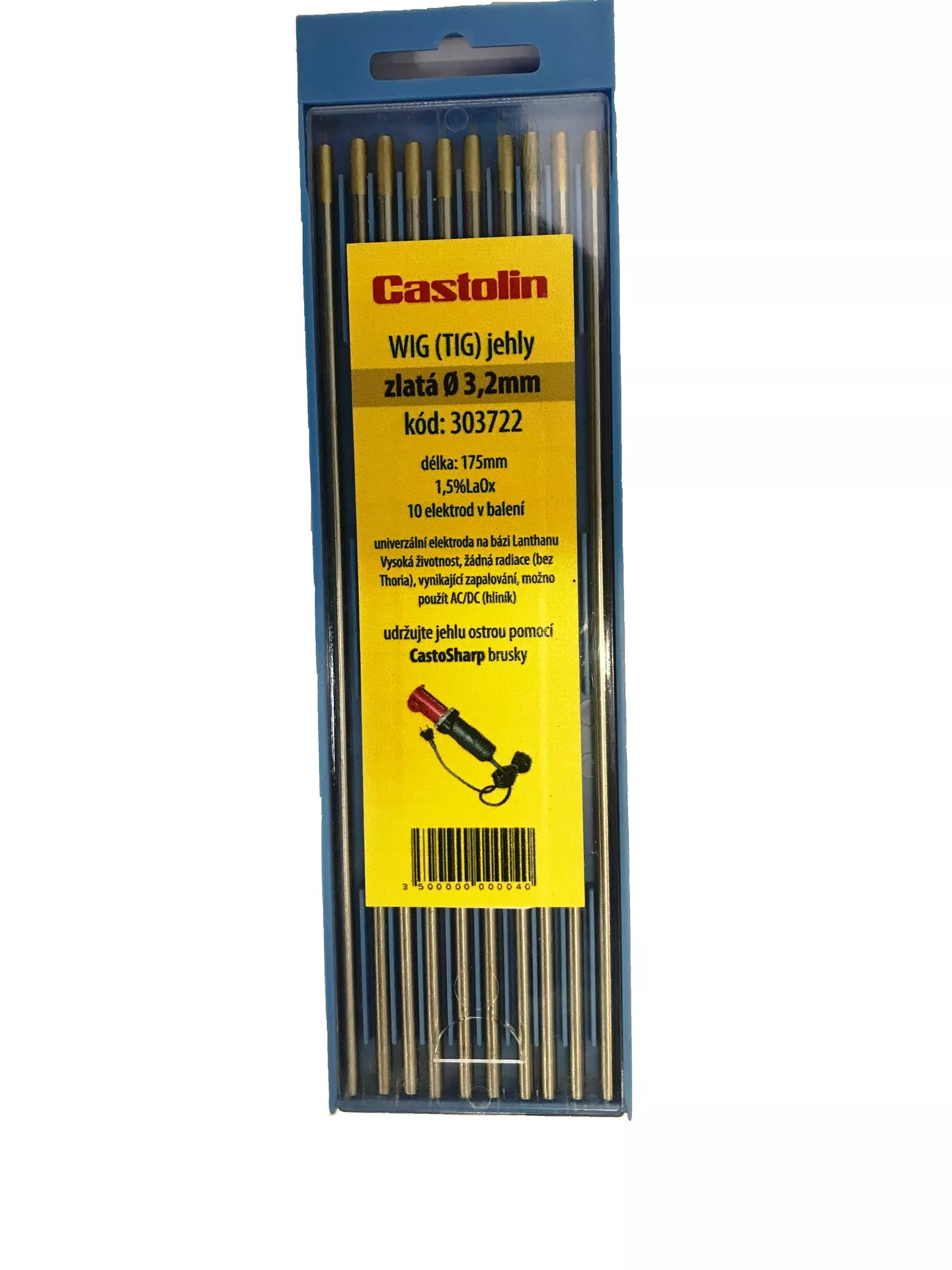 Wolframelektrode - Gold 175mm / Ø 3,2mm