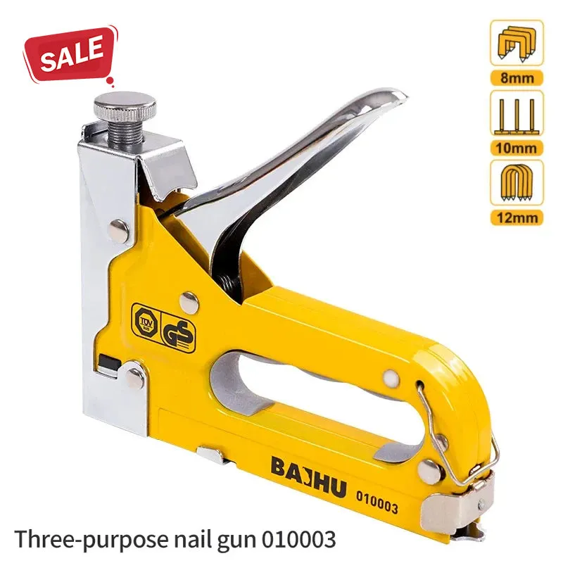 3 in 1 Manual Staple Gun for Wood Metal Furniture Carpentry and Home DIY Projects